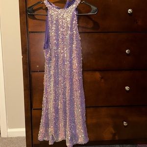 Purple sequins dress